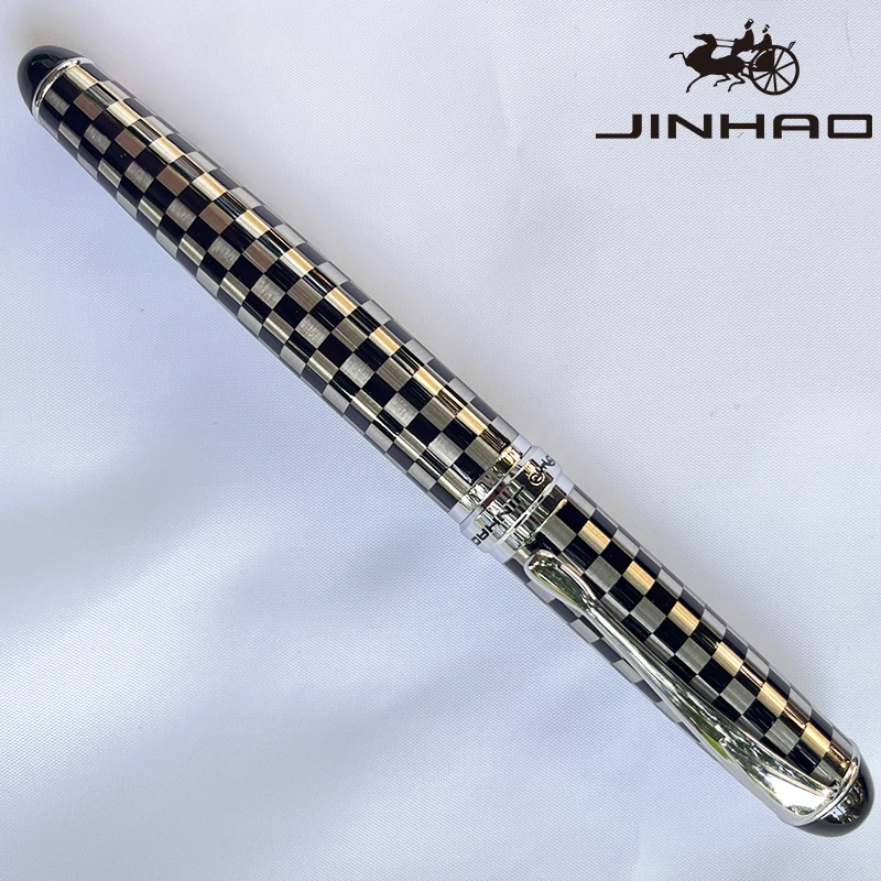 1 قطعة 750 مجموعة مكتب فاخرة هدية فضية تقليم المعادن الأعمال الأسطوانة الكتابة القلم