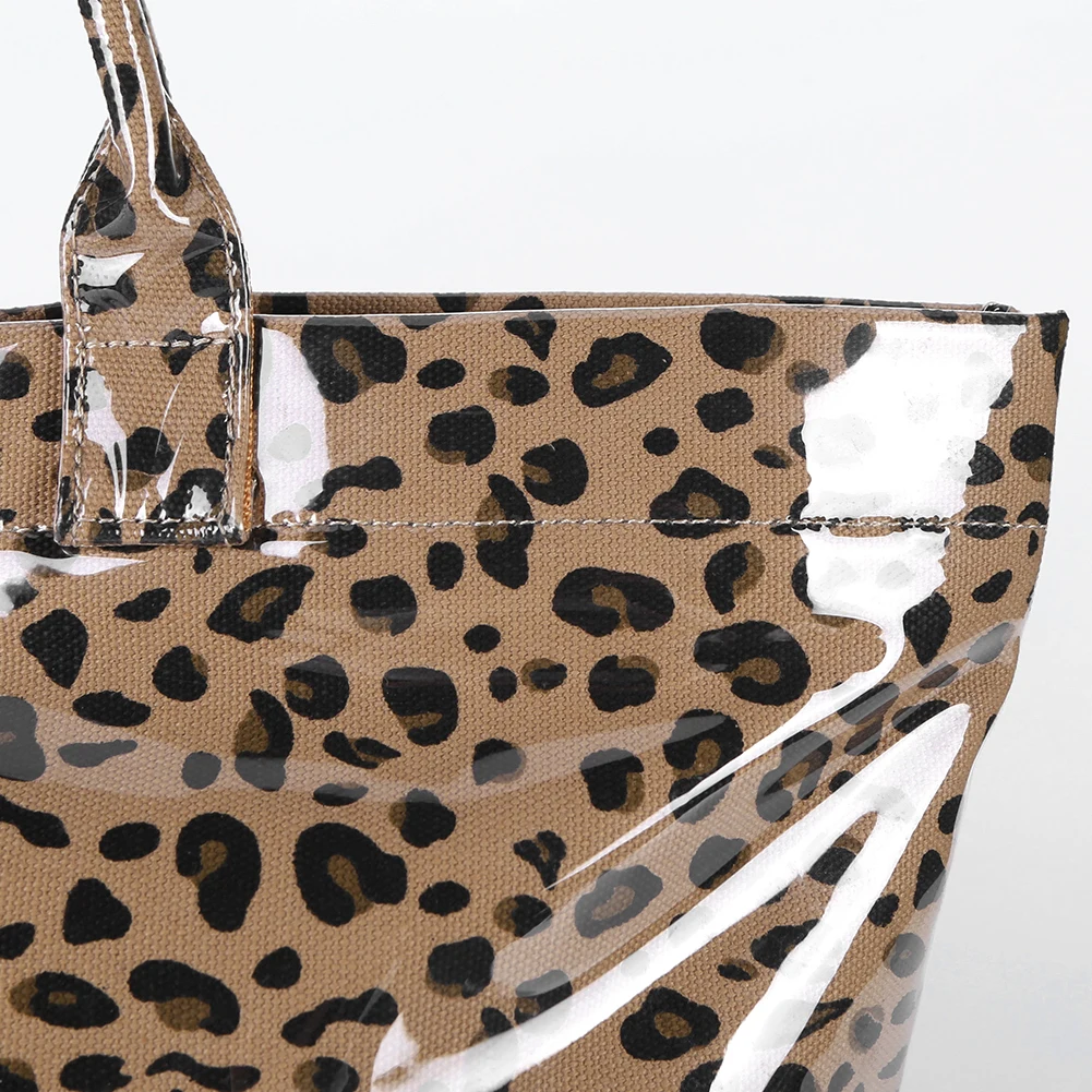 

PVC Canvas Printed Tote Handbag Large Capacity Vintage Shoulder Bag Casual Underarm Bag Travel Shopping Commute Bag