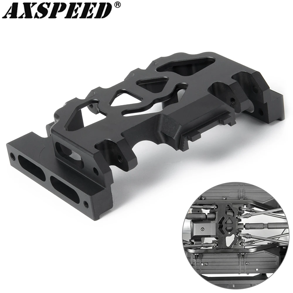 

Металлическая защита шасси AXSPEED, противоскользящая пластина, Центральная стандартная основа для 1/10 RC Crawler TRX4, обновленные детали