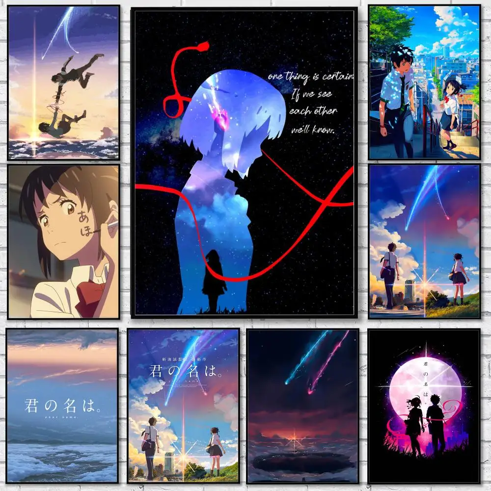 Anime Your Name Mitsuha Movie Poster Waterproof HD Wall Stic