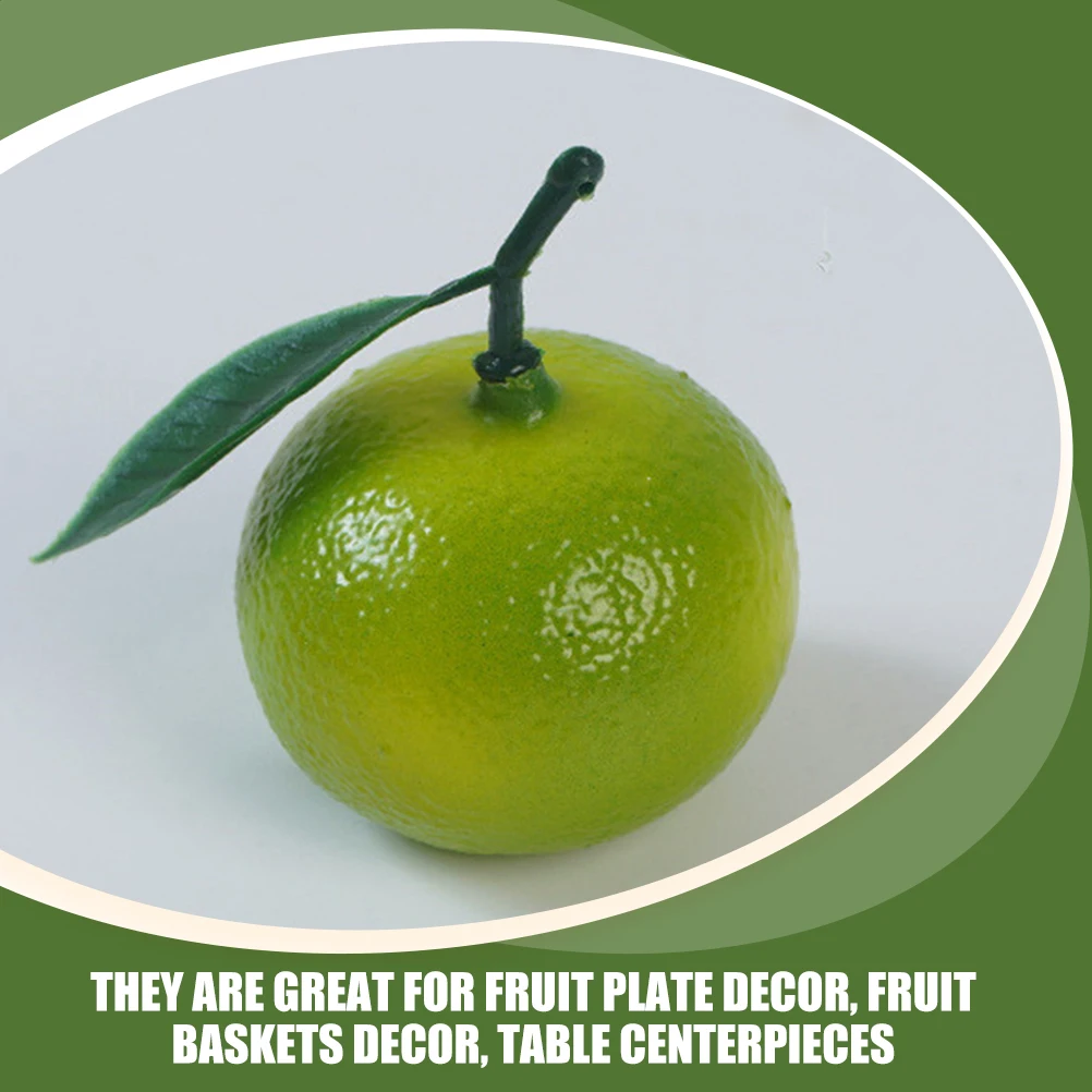 

6pcs Simulation Fruits Realistic Artificial Oranges Decor Small Green Home Photo Montessori Artificial Fruits Toys