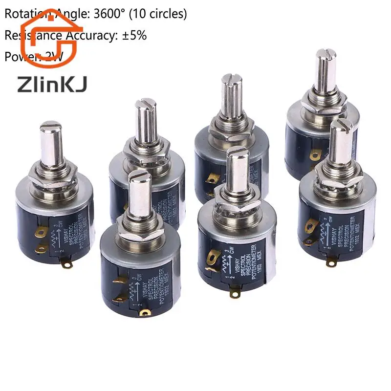 1pc 534-1-1 Spectorl Precision Coil Wire Wound Potentiometer 534 2w 100R 200R 500R 1K 2K 5K 10K 20K 50K 100k