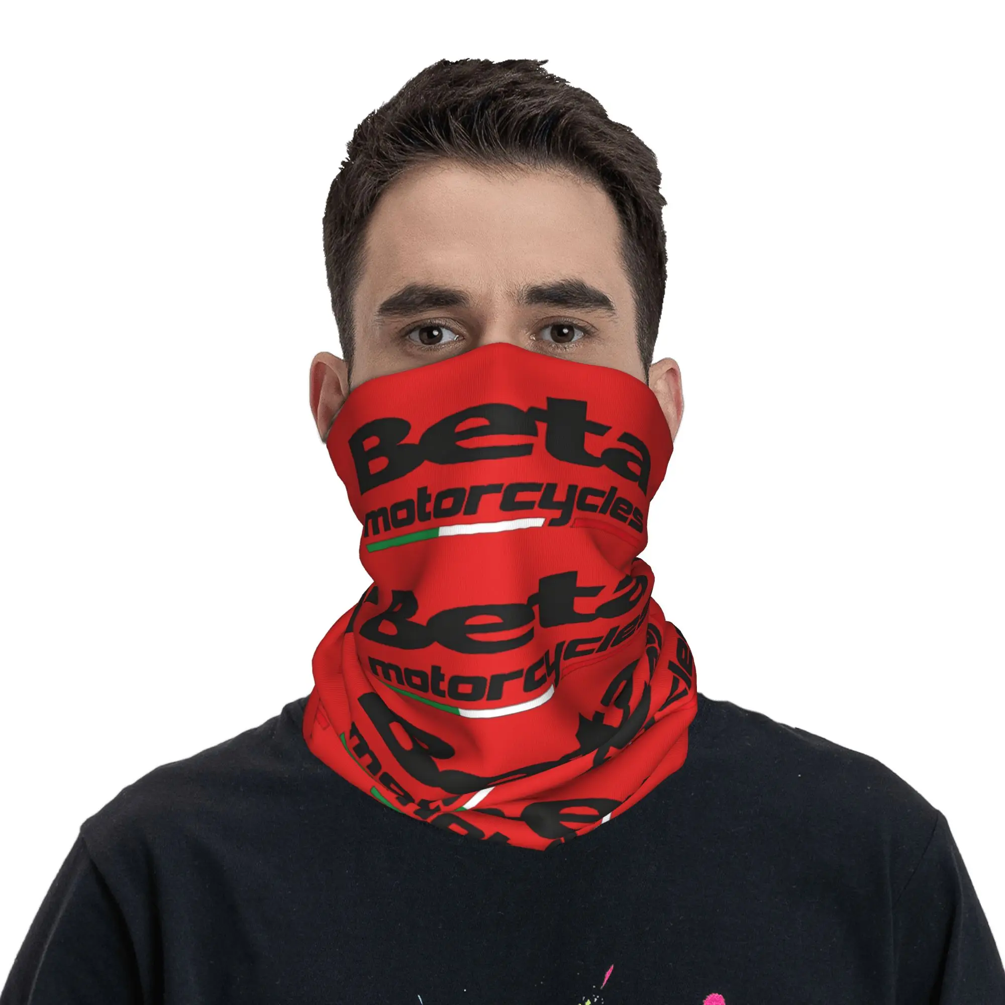 Custom B-Betaed Motor Bandana Neck Gaiter Windproof Face Scarf Cover Women Men Motorcycle Racing Headwear Tube Balaclava