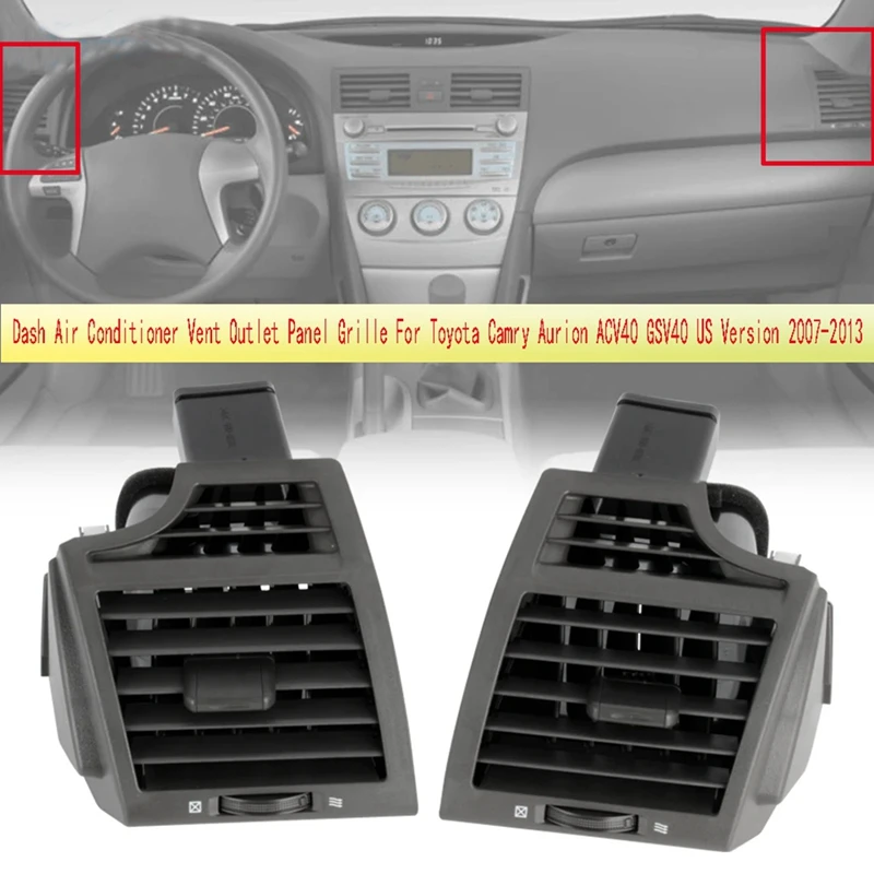 1Set Car Dash Side AC Air Conditioner Vent Outlet Panel Grille For Toyota Camry Aurion ACV40 GSV40 US Version 2007-2013