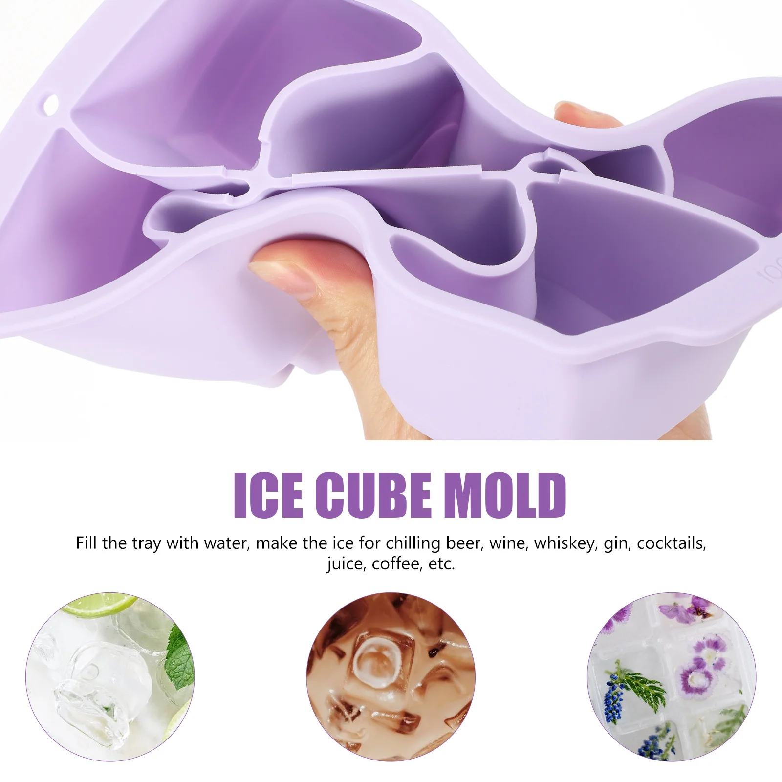 

Household Ice Mold Small Flexible Silicone Ice Cube Tray DIY Mold for Jelly Chocolate Candy Making Kitchen Accessory