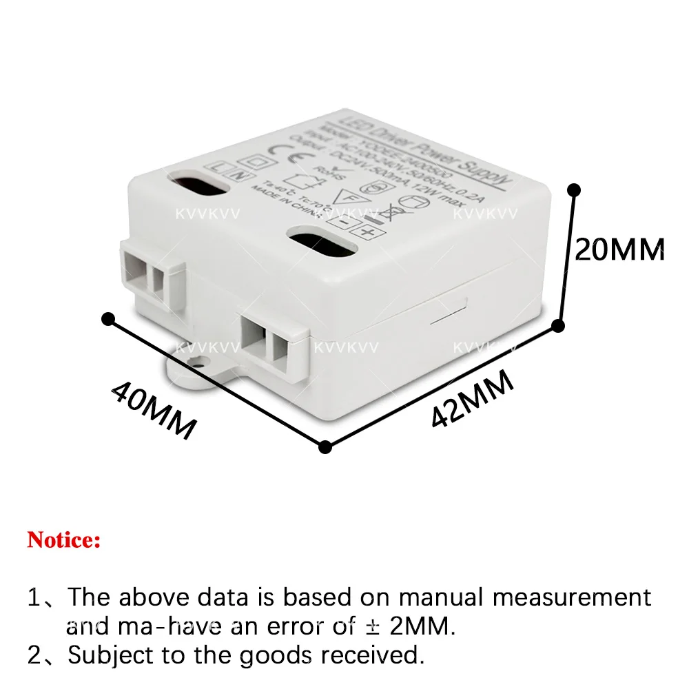 DC12V 24 فولت امدادات الطاقة الجهد المستمر التبديل 3 واط 6 واط 10 واط 12 واط الإضاءة LED محول 250 500mA 600 830mA 1.0mA محول الطاقة