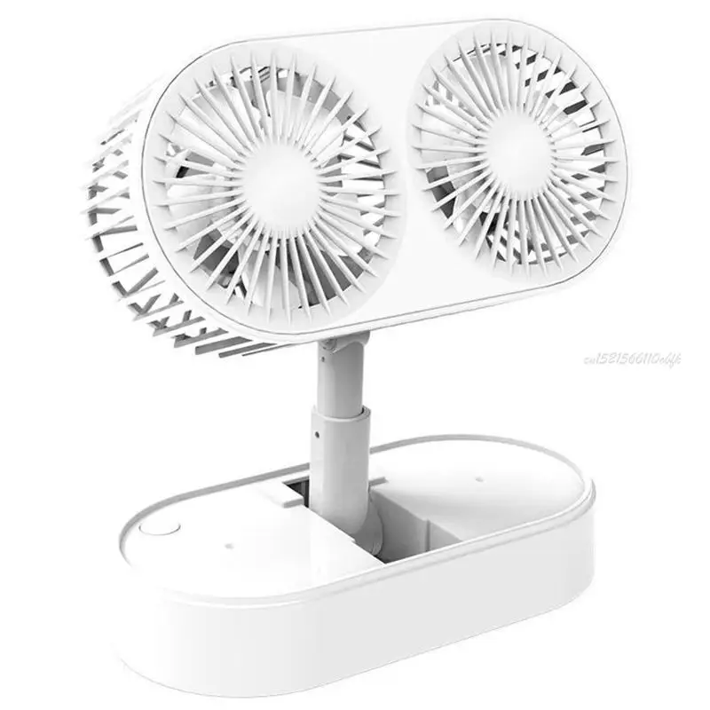 

27RB Desktop Маленькие вентиляторы складывание телескопического 3 -й файл мини -столовая портативная вентилятор с двойным USB