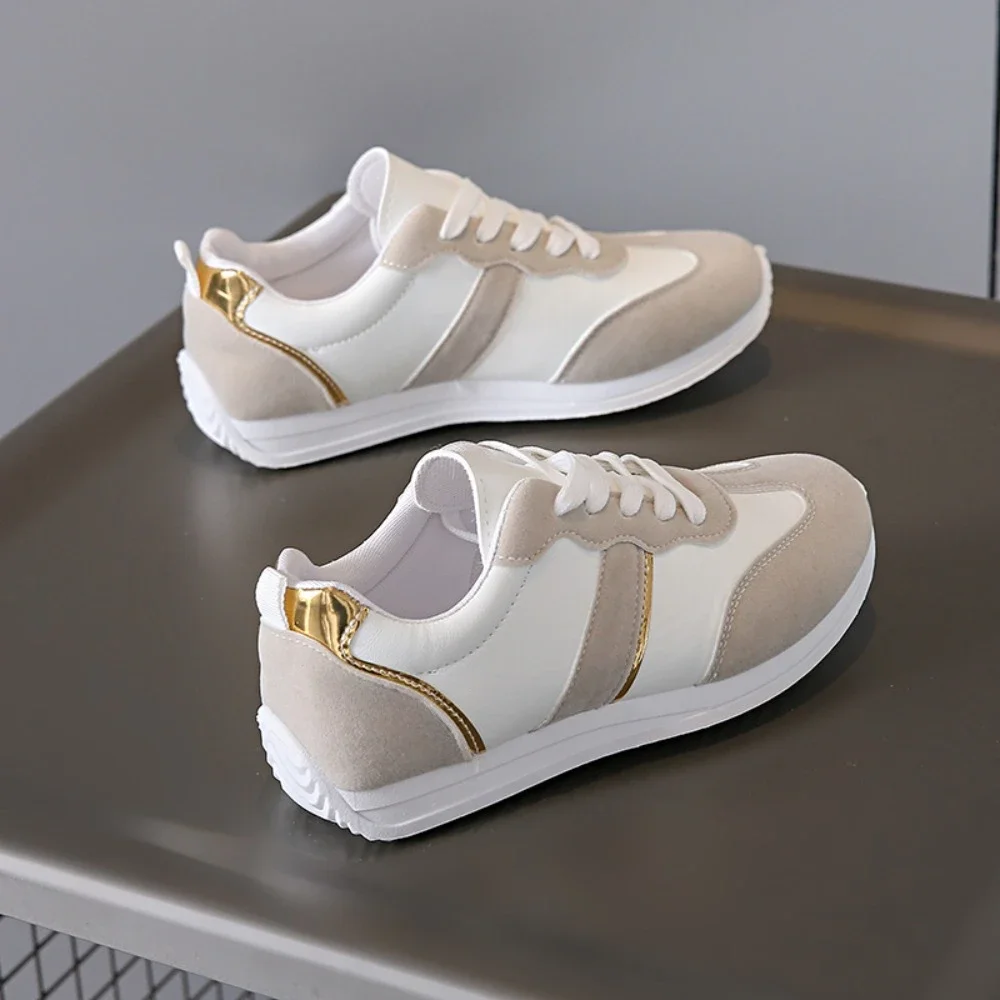 النساء أحذية رياضية جولة الرأس اللون حجب حذاء كاجوال السيدات الربيع/الخريف مريحة الجري أحذية مفلكنة حجم 35-43 #2