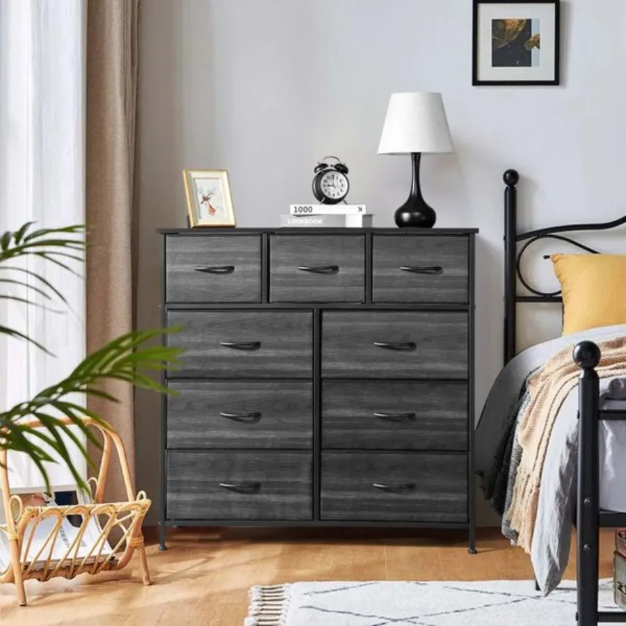 

9 drawers 6 large and 3 small nonwoven storage cabinets cationic cloth surface + nonwoven fabric drawers + particle board + iro