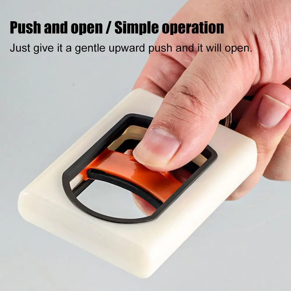 Portable Cable Tie Organizer with Keyring Fluorescent Storage Cable Tie Holders Square Rectangle Wiring Storage Buckle