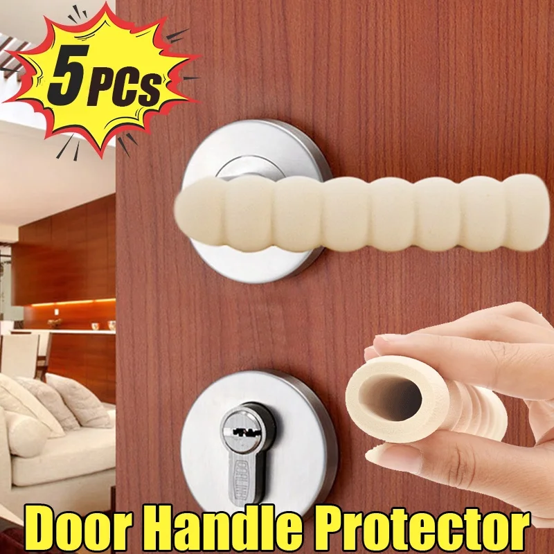 2/5Pcs EVA Door Knob Covers Foam Elastic Room Door Handle Protector Knob Foam Cover Furniture Protector Baby Safety Static-free