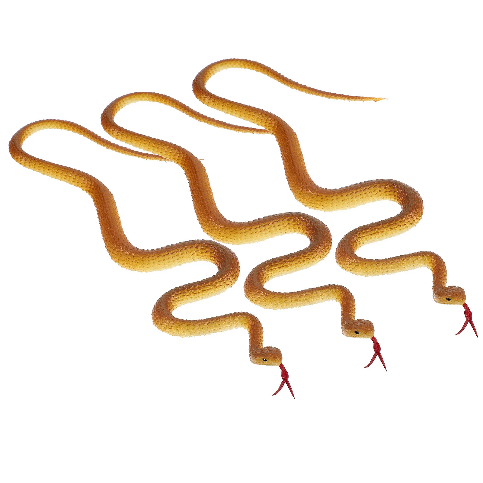 3 Pcs Simulated Soft Rubber Snake Scary Toy Realistic Prop Little Snakes That Look