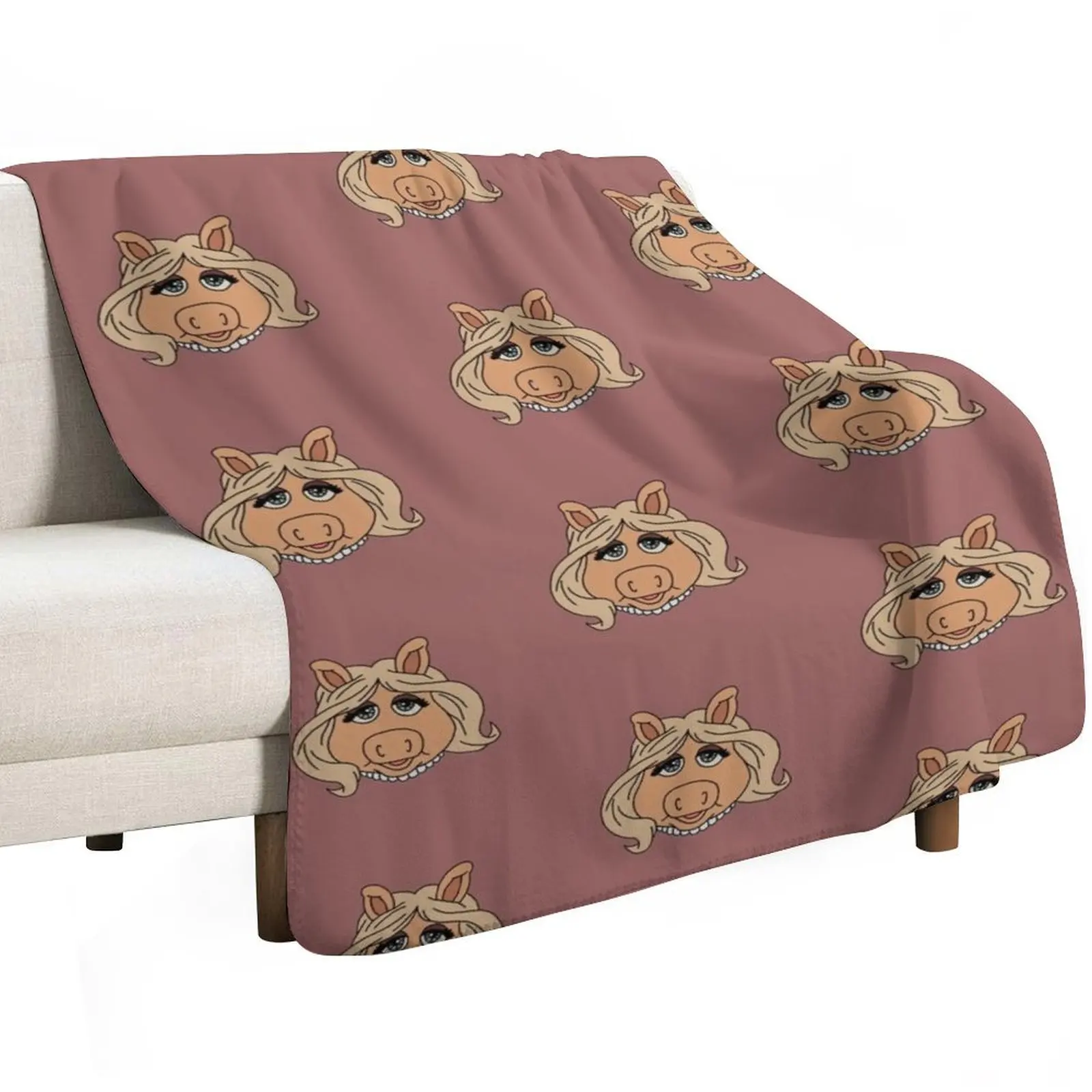 Miss Piggy Throw Blanket Bed Comforter Bed Fashionable warm for winter Personalized Gift Large Blankets