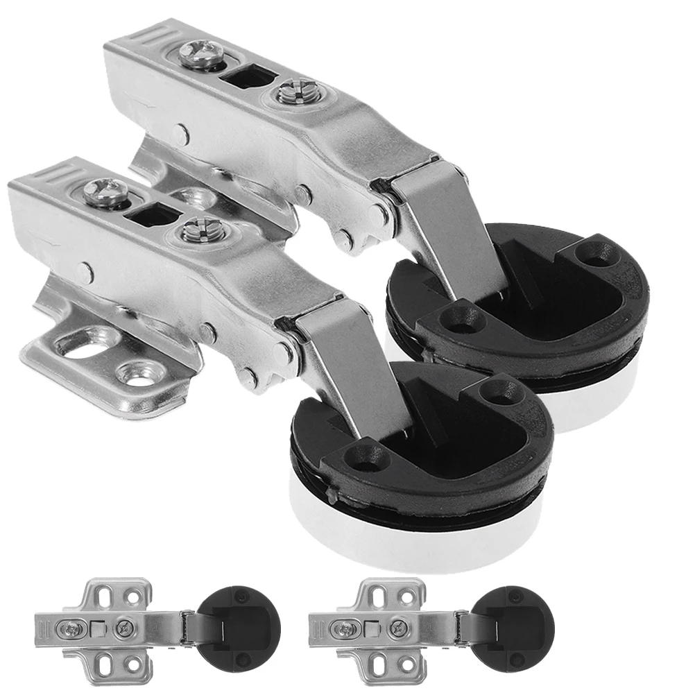 

4pcs Hinge Cold Rolled Steel Cabinet Hinges For Glass Cabinet Doors Doors Shower Display Damping Pivot Silver Hardware