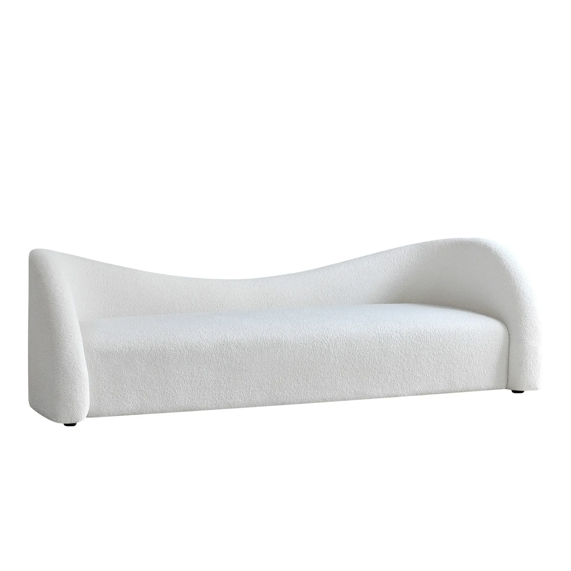 

Modern minimalist creative special-shaped lamb wool sofa villa small apartment living room