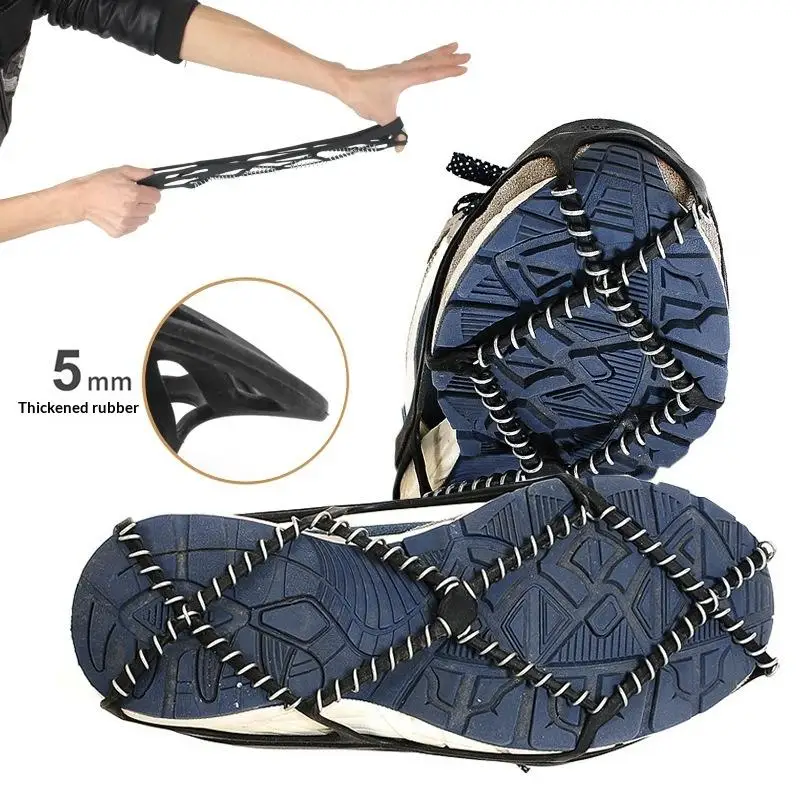 1 Pair Non-slip Ice Snow Gripper Shoe Cover Camping Outdoor Sports Shoe Cover Walk Traction Cleats Ice Crampon Shoe Covers