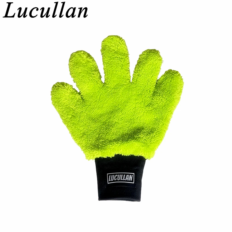Lucullan Doppelseitiger 5-Finger-Handschuh aus Mikrofaser, superweich, kratzfrei, Flexibilität, entspricht jede Form