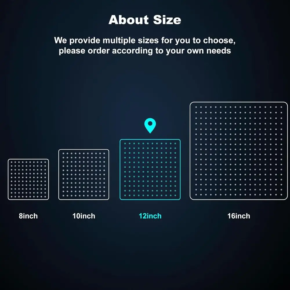 12 رأس دش مطري كبير من الفولاذ المقاوم للصدأ من البرونز المطلي بالزيت لتأثير شلال الحمام عالي الضغط أو السقف أو الحائط