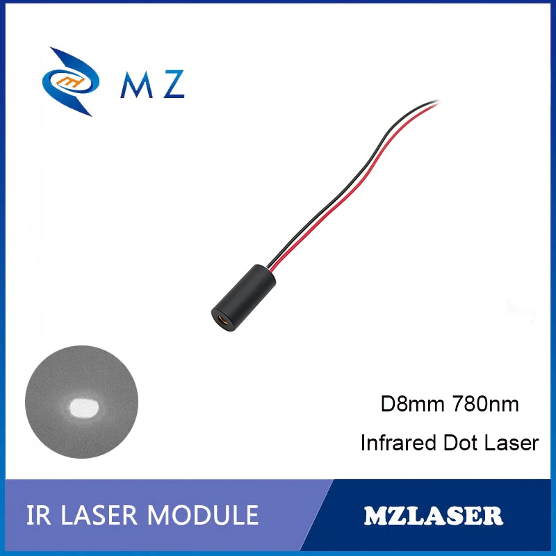 

Infrared Dot Laser Diode Module Standard Compact D8mm 780nm 0.5mw 1mw 5mw Class I Class II Class IIIA Industrial IR dot Laser