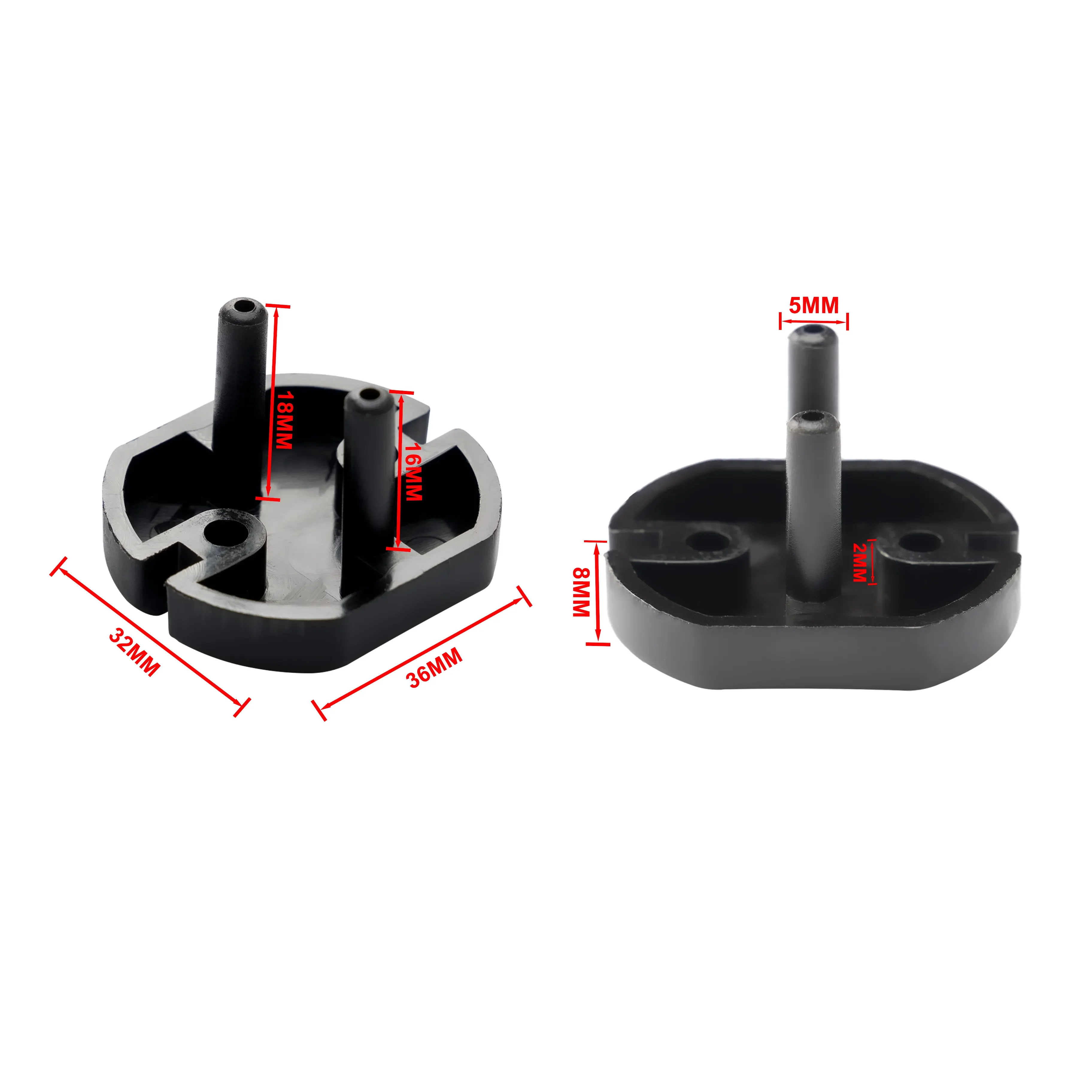 European Power Plug Protective Cover Black Color Schuko Socket Cap