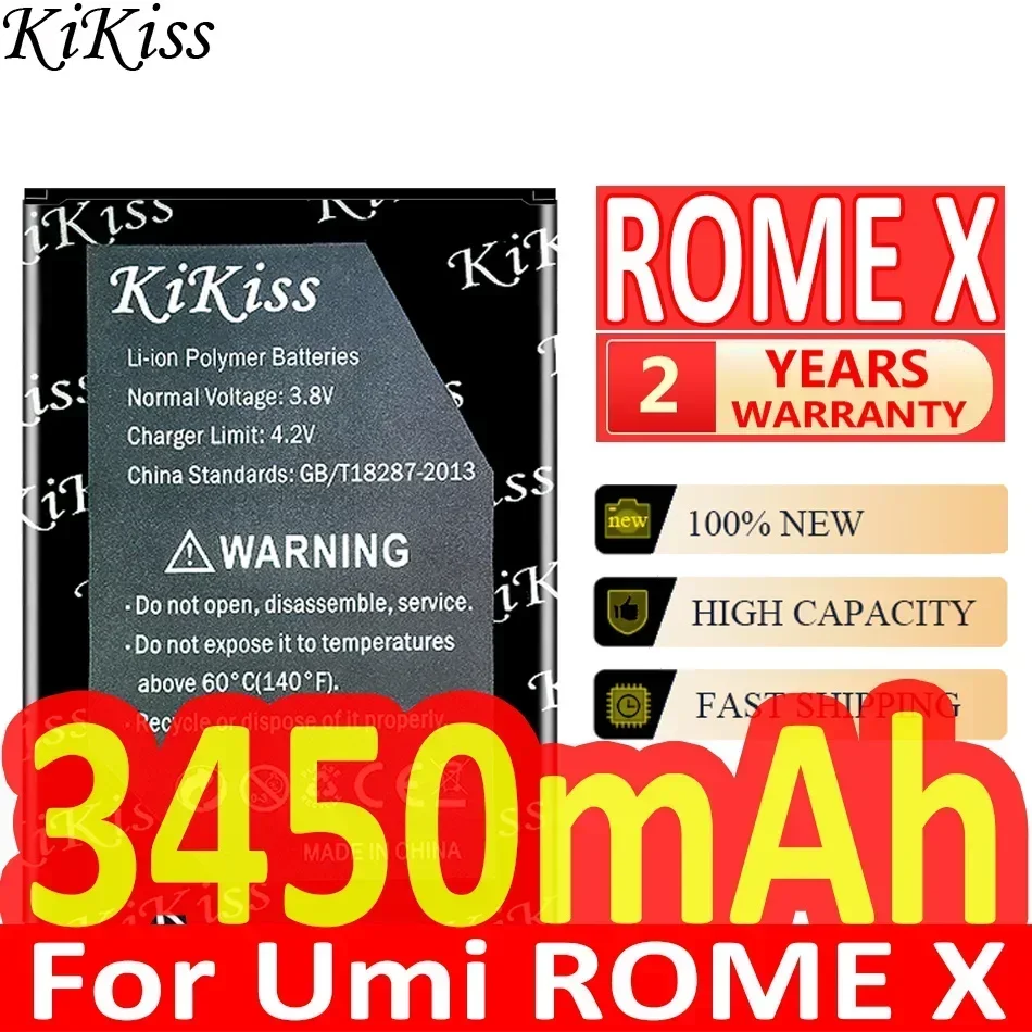 3450mAh KiKiss Powerful Battery for UMI ROME X Mobile Phone