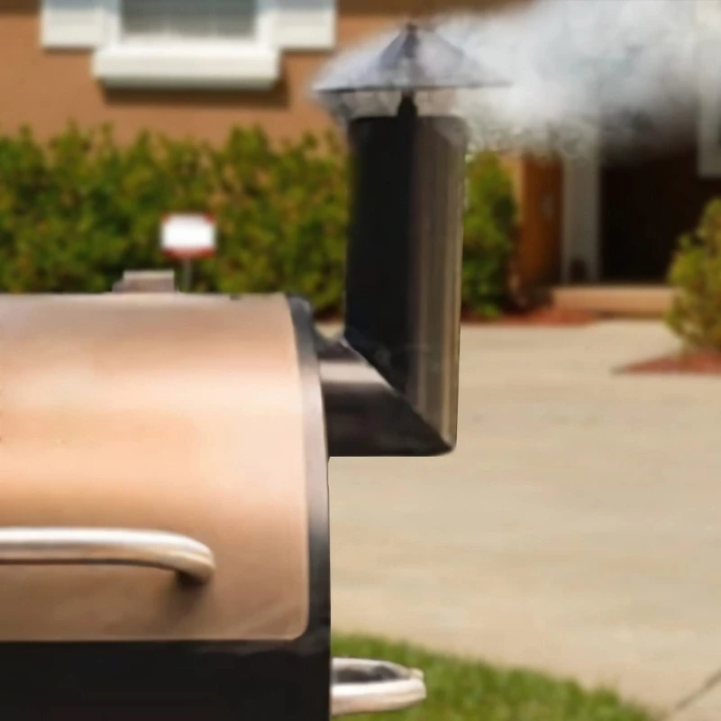 

Wear Resistant Utility Chimney and Cap Kits Stainless Steel Grill Smoked Stack Chimney Air Circulation Accessories