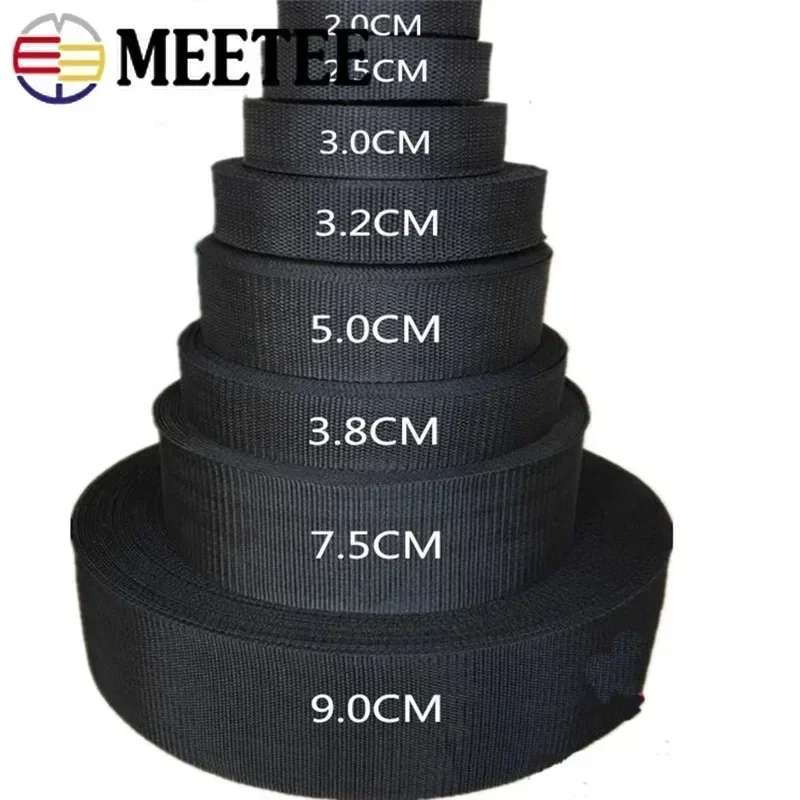 

5/10Meters 20-100mm Meetee PP Webbing Tapes Knapsack Ribbon Belts Luggage Strap Webbings Band Sewing Bias Binding Accessories