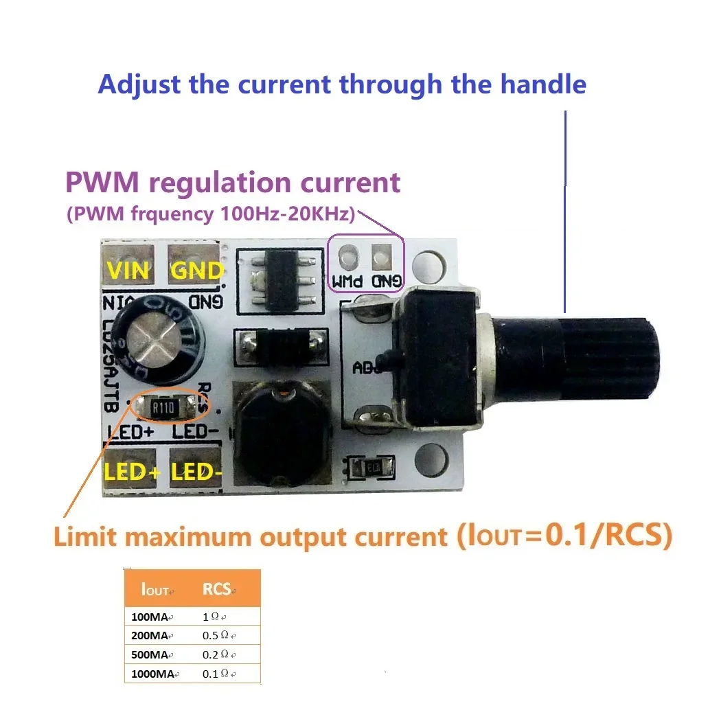 DC 6-25V 20-900MA Multifunction adjustment LED driver PWM Controller DC-DC Step-down Constant Current Converter For arduino new