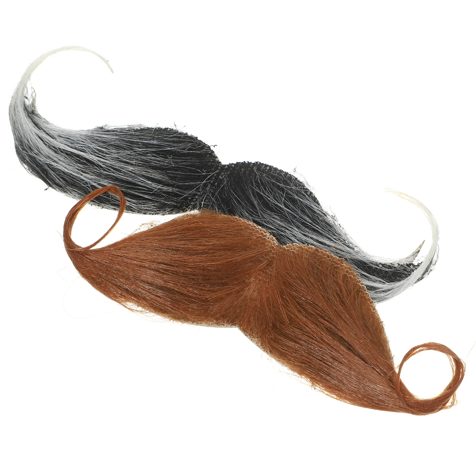 

2 Pcs Halloween Beard Performance Cosplay Handlebar Mustache Costume Fake Men Ornament Cloth Party Props Bridegroom