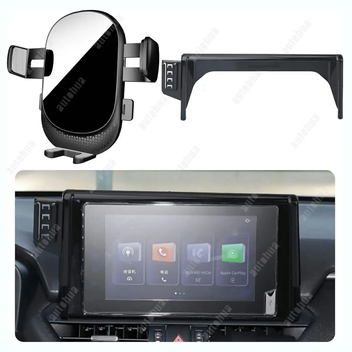 

Держатель для телефона в автомобиль для Toyota RAV4 7.8.9 с экраном 2019-2024, кронштейн GPS, крепление на приборную панель для iPhone и всех мобильных телефонов