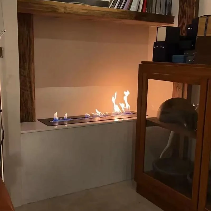 tuya wifi  ethanol burner bio kamin  electric fireplace smart120 cm bio chimenea control remoto wifi chimenea remota