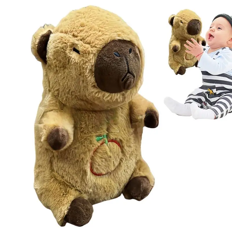 Capybara Plush Toy Soothing Music Sleeping Companion Toy With Light Breathing Sleep Buddy Sleep Soother With Rhythmic Breathing