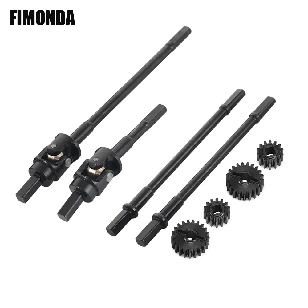 Hardened AR45P Universal Joint Driveshaft Straight Shaft for 1/10 RC Crawler Axial SCX10 III AR45 Portal Axle Gladiator Wrangler