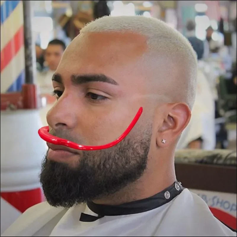 Beard Modeling Ruler Shaping Styling Tools Template Lineup Edge Up Cut Trimmer Stencil Barber Supplies Hair Trim Mustache