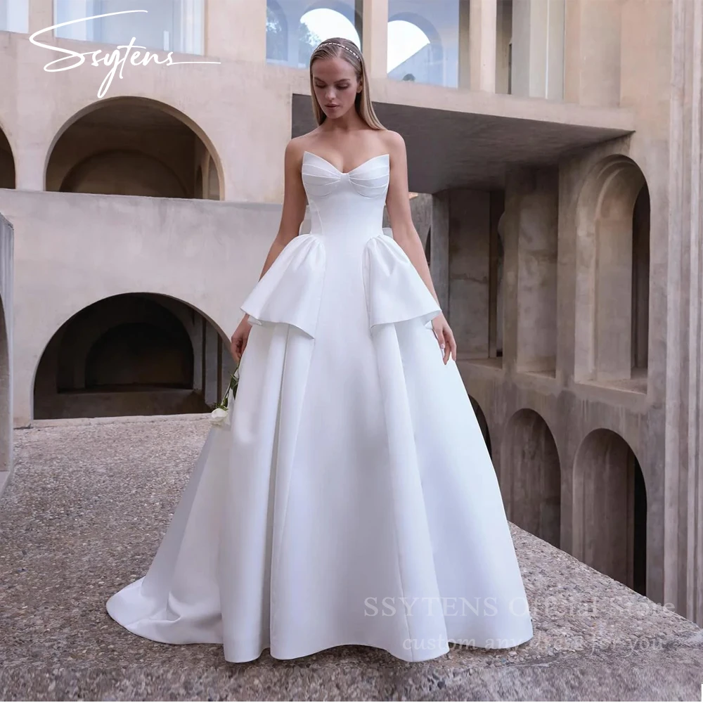 

SSYTENS Women A-Line Wedding Dresses Sweetheart Elegant Princess Wedding Gown Boho Beach Bridal Prom Dress for Brides Customized