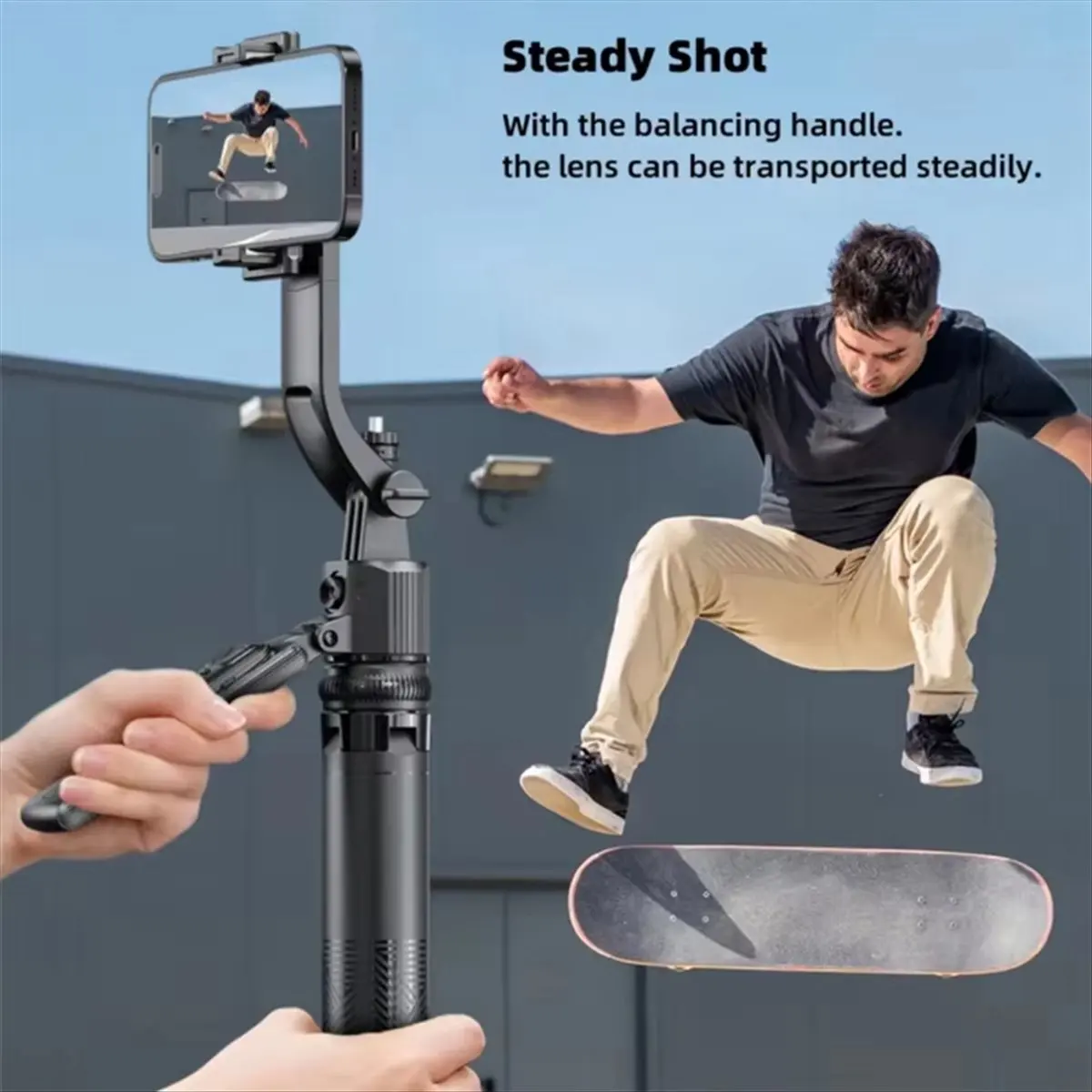 【ELEVATE LIFE】C17 Monopod 360° Auto-Rotation AI Tracking Shootings Tripod Bluetooth Shutter for Phone Holder Wireless Selfie Sti