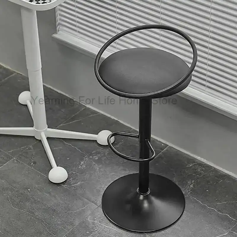 

Designer Adjustable Metal Bar Minimalist Chairs Interior Bistro Restaurant Bar Chairs NordicLightweight Round Stuhl Chairs