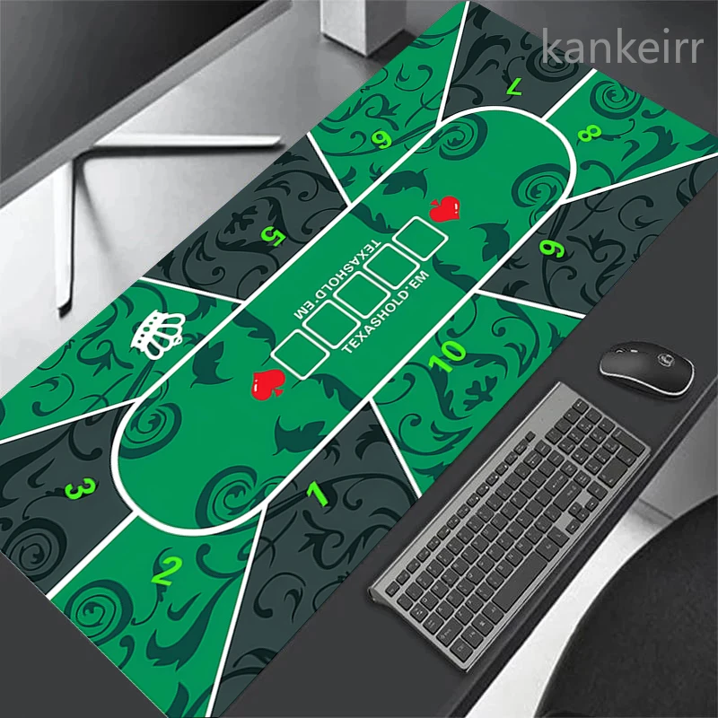 Large Texas Hold'em Table Pads Portable Gambling Players Layout Poker Mat XXL Natural Rubber Mouse Pad Office Gaming Accessories