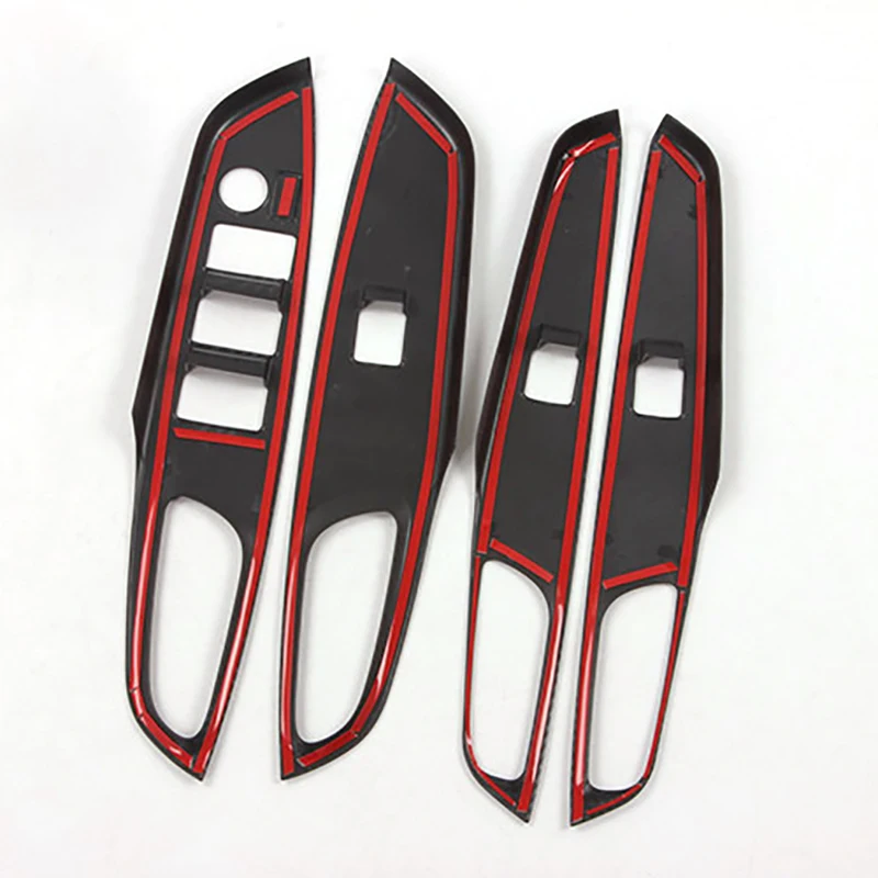 

Прочный-для Toyota Vios 2019 2020, автомобильное углеродное волокно, двери, окна, стекло, переключатель управления подъемом, панель, накладка, аксессуары