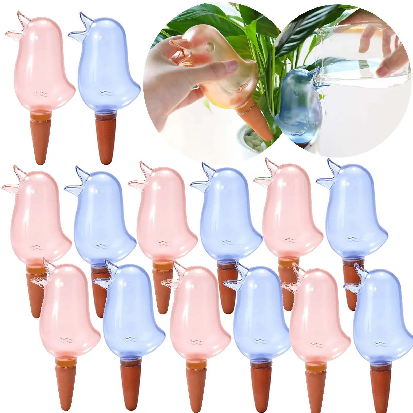 5-2PC Goutteur automatique en PVC, système d'arrosage léger en forme d'oiseau, outil d'irrigation pour jardin domestique