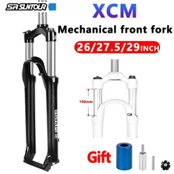 SUNTOUR XCM MTB Fork 26 27.5 29 inch Shoulder Control Locking Mechanical Aluminum Oil Spring Fork 100mm