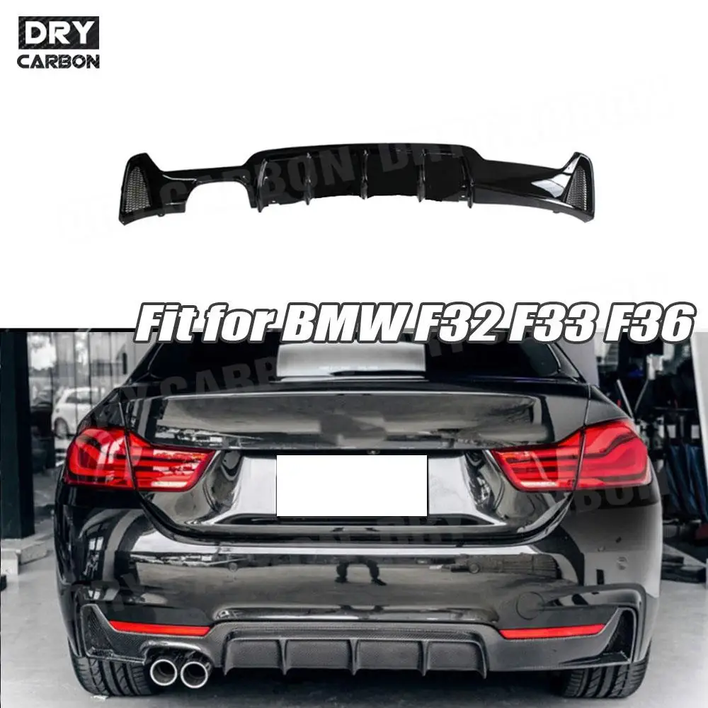 

Glossy Black Rear Lip Diffuser Spoiler For BMW 4 Series F32 F33 F36 M Sport 2014 2015 2016 2017 2018 Carbon Rear Bumper Guard