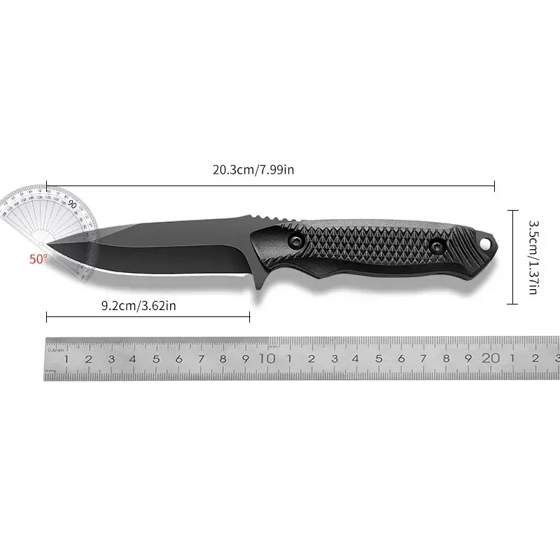 Portable BASTINELLI Fixed Hunting Knife D2 Blade G10 Handle with Sheath Military Knives Outdoor Barbecue EDC Tactical Tool