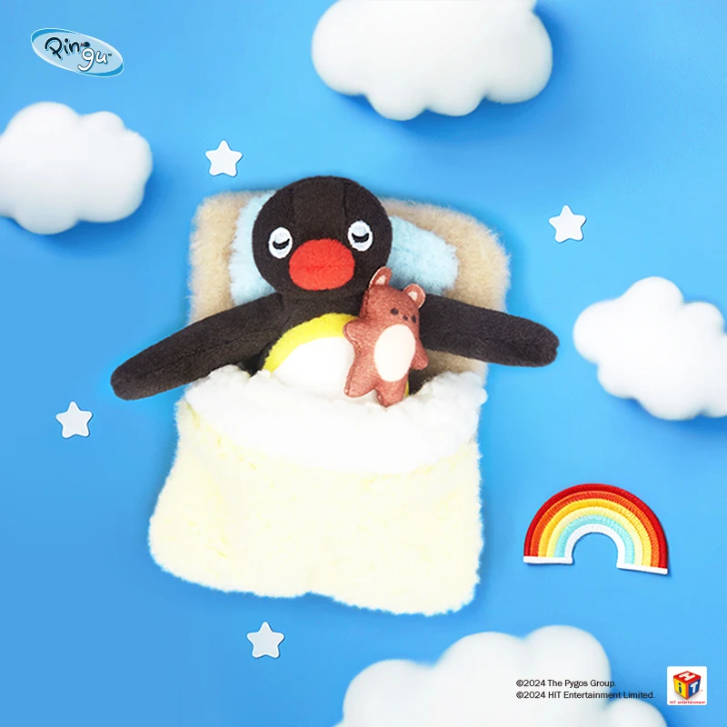 Pingu Pinga Penguin Trapped And Trapped In Bed Pingu In The City Soft Plush Doll Pendant Kawaii Girl Boy Birthday Toy Gifts