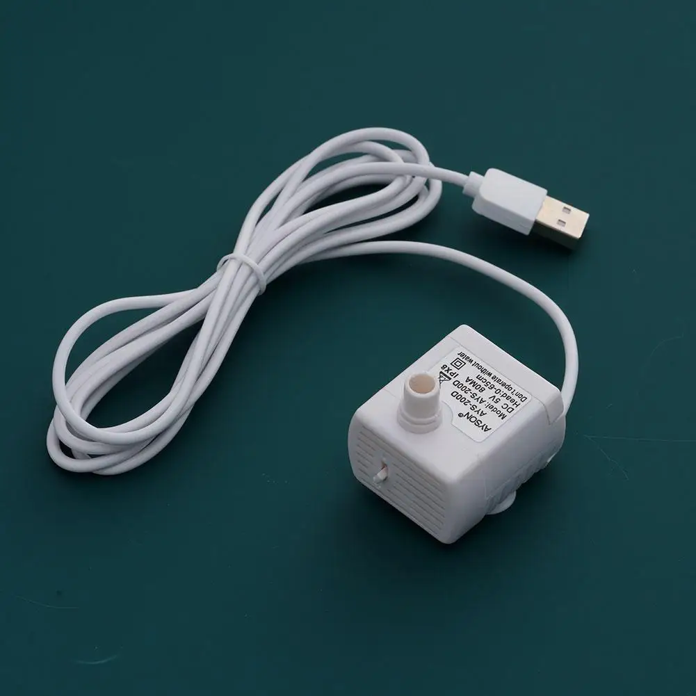 1/2PCS 200L/H 2W Mini Submersible Pump USB DC 5V Pet Water Dispenser Ultra-quiet DR-DC160 Water Pump Pumps Motor Water Brushless