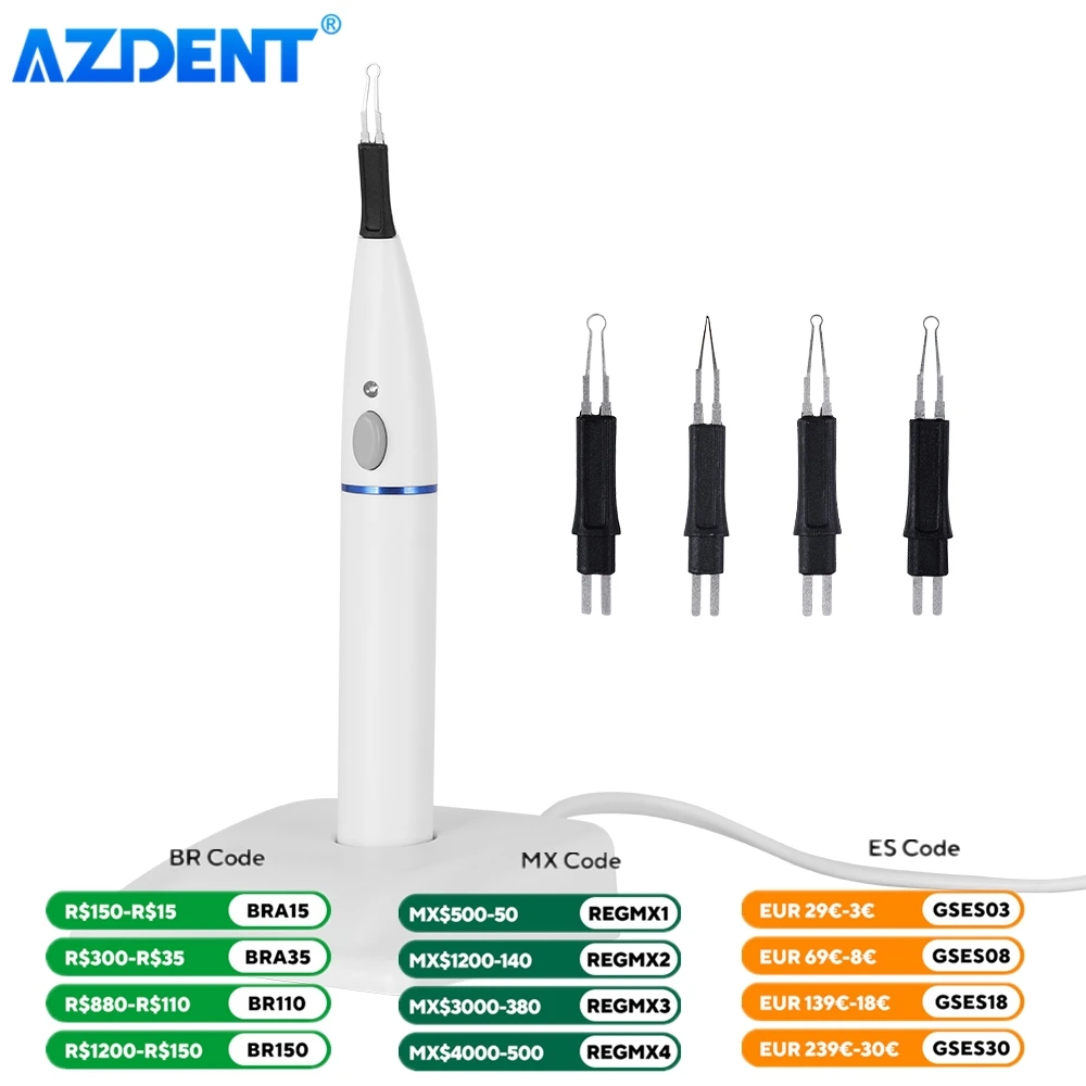 AZDENT Dental Gutta Percha Wireless Tooth gum Cutter A-BLADE Ⅱ with 4 Tips Dentistry Tools