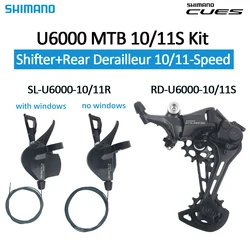 SHIMANO CUES SL-U6000-R+RD-U6000 10/11Speed bicycle Groupset With/NO Window Shift+Rear Derailleur MTB Bike 10/11V for K7 Kit