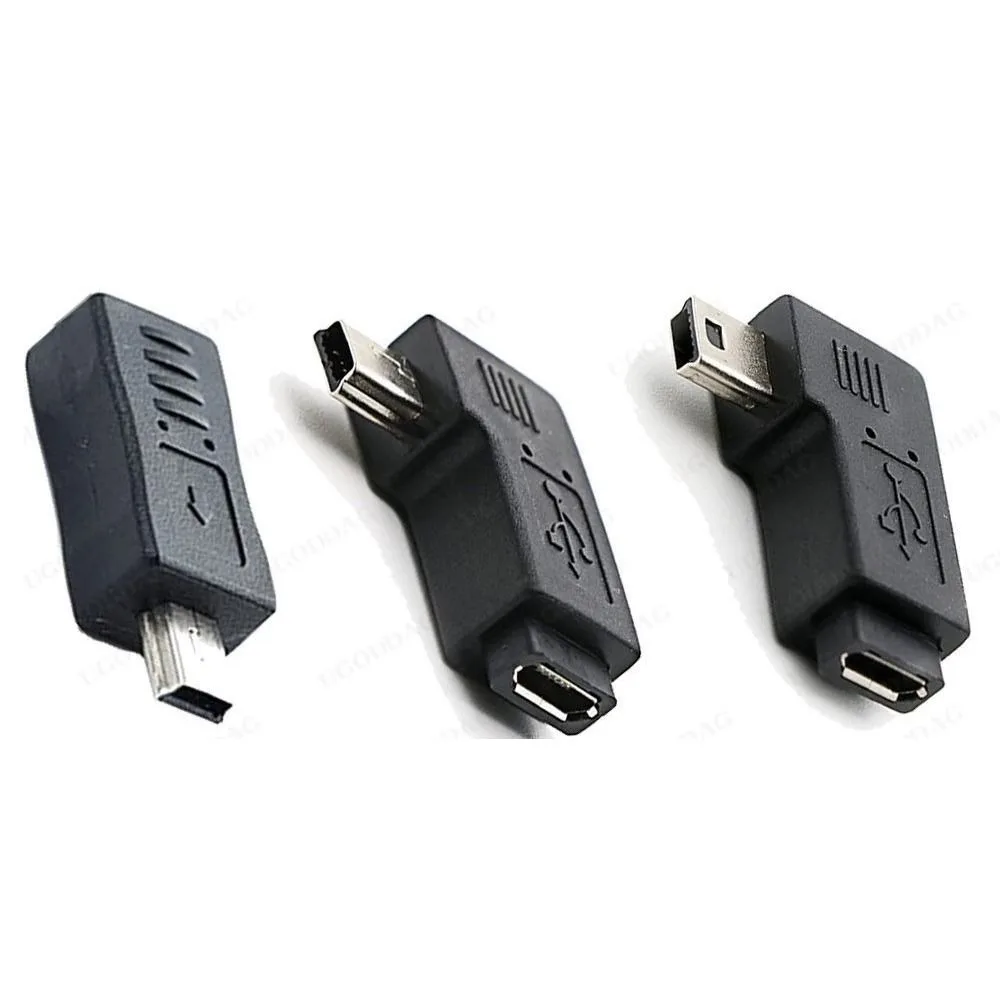 Micro USB żeńskie do Mini Adapter konwertera męskie złącze USB dla telefonów komórkowych MP3