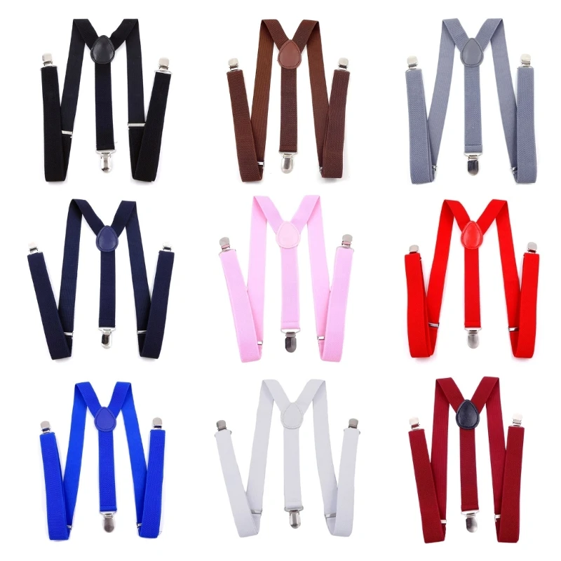 Y Shape Adjustable Braces Men Clip-On Adult Suspenders Elastic Belts Braces DXAA