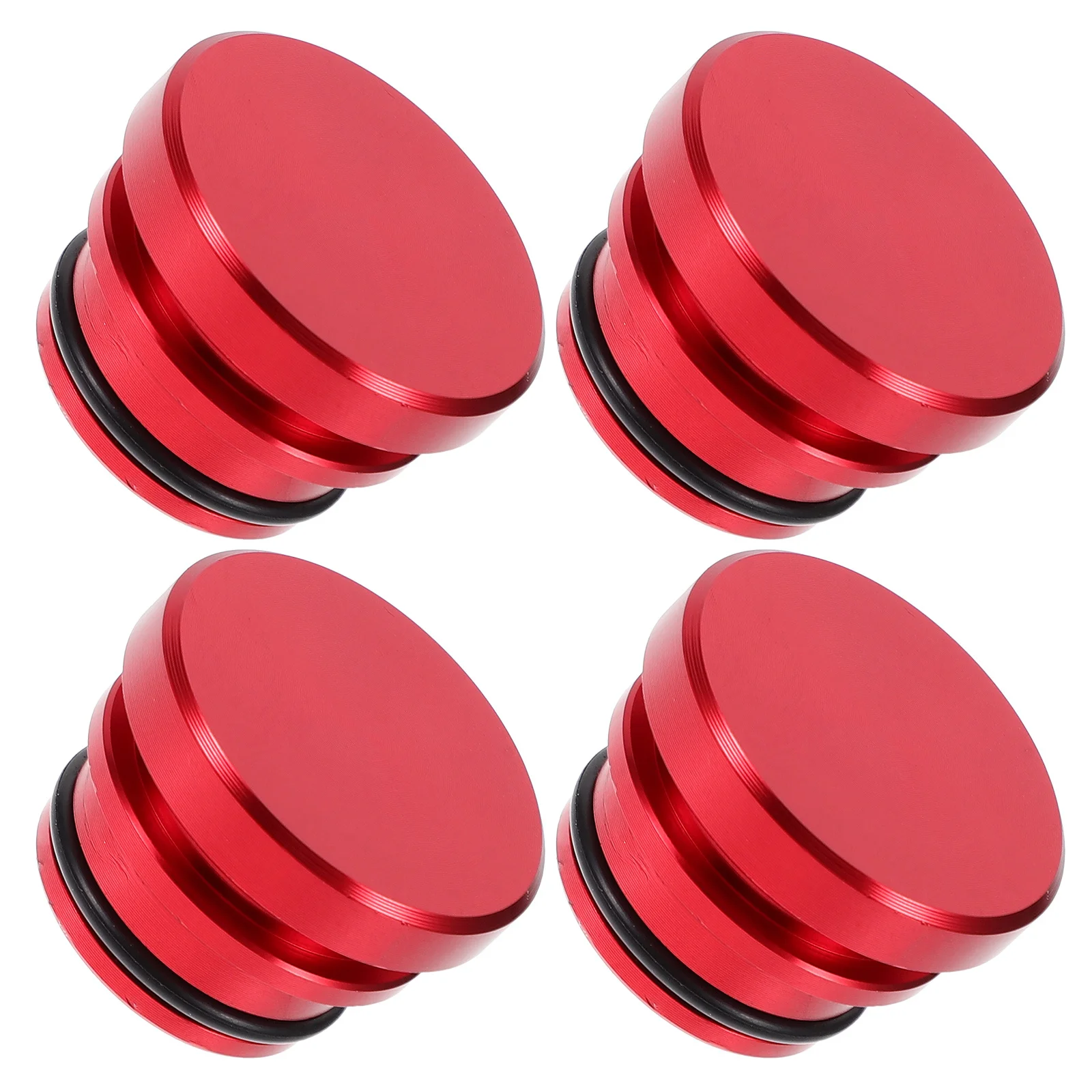 

4Pcs Cigarette Lighter Socket Plug Covers Aluminum Alloy Dustproof Protective Caps Car Accessories Replacement